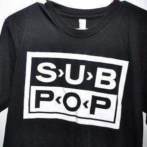 SUB POP American Apparel Medium black tee